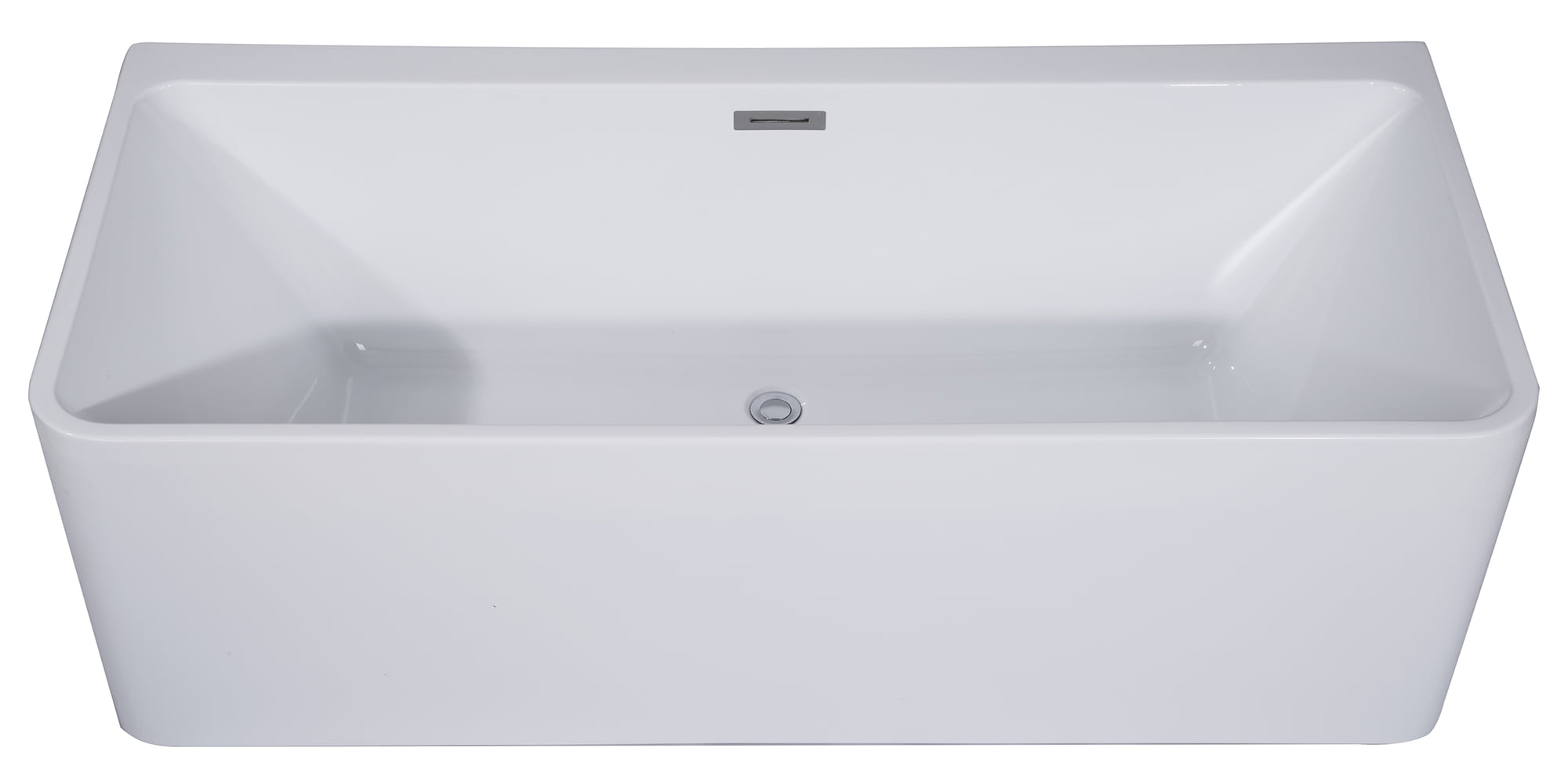 Ab8858 59 In. White Rectangular Acrylic Free Standing Soaking Bathtub