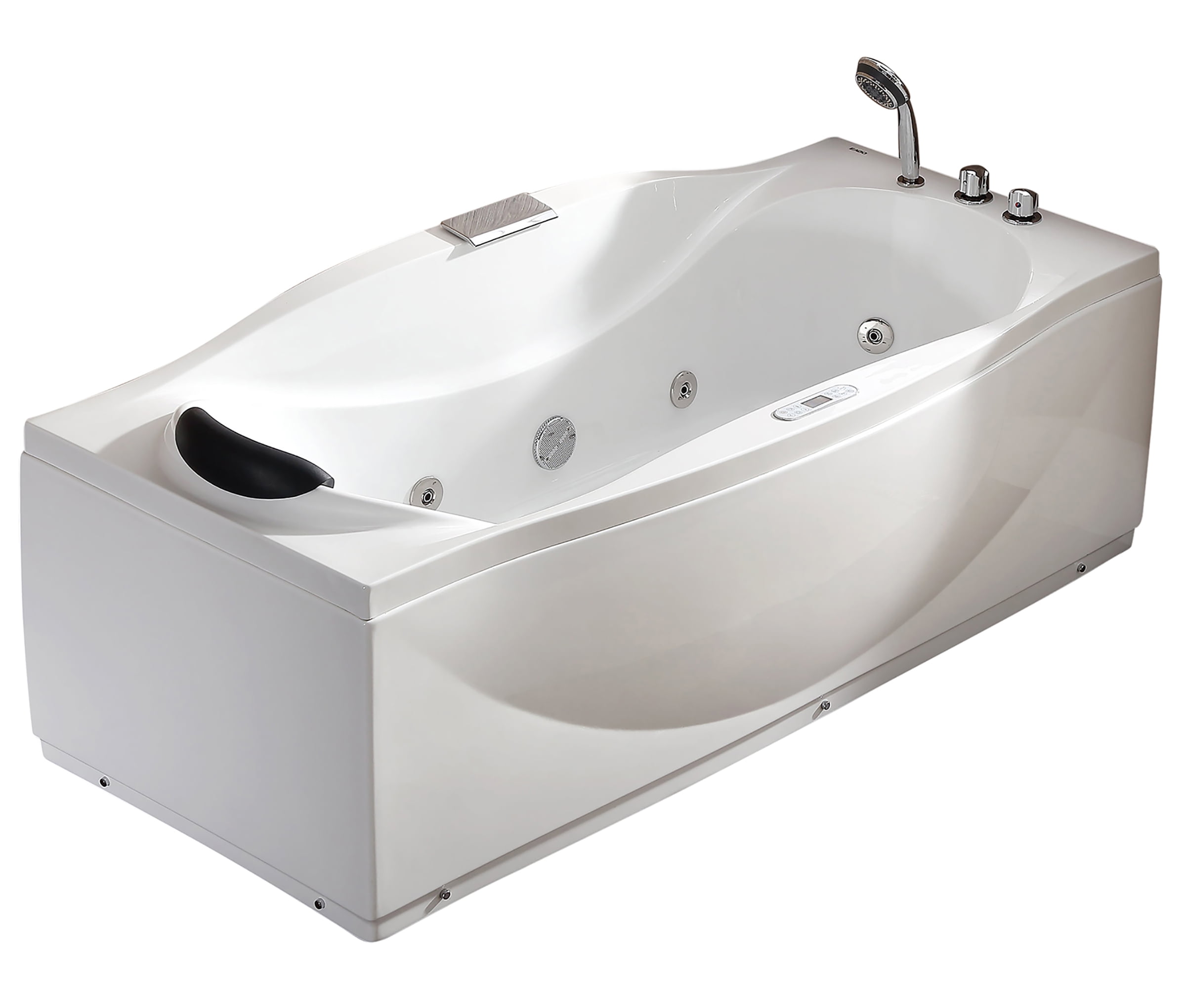 Am189etl-r 6 Ft. Right Drain Acrylic White Whirlpool Bathtub With Fixtures