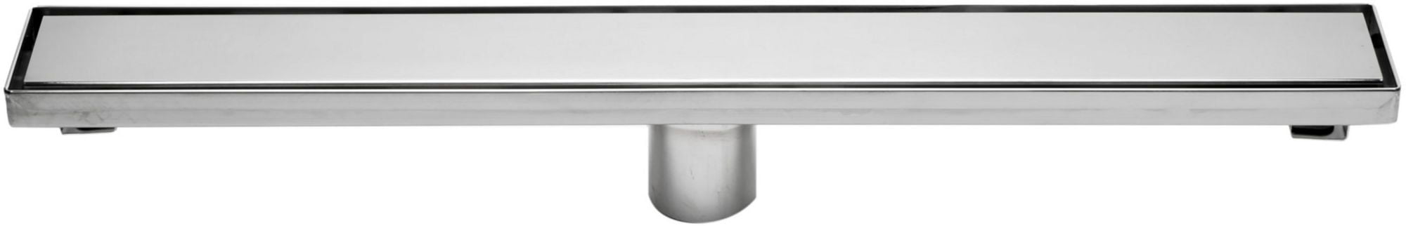 Abld24b-pss Modern Polished Stainless Steel Linear Shower Drain With Solid Cover - 24 In.
