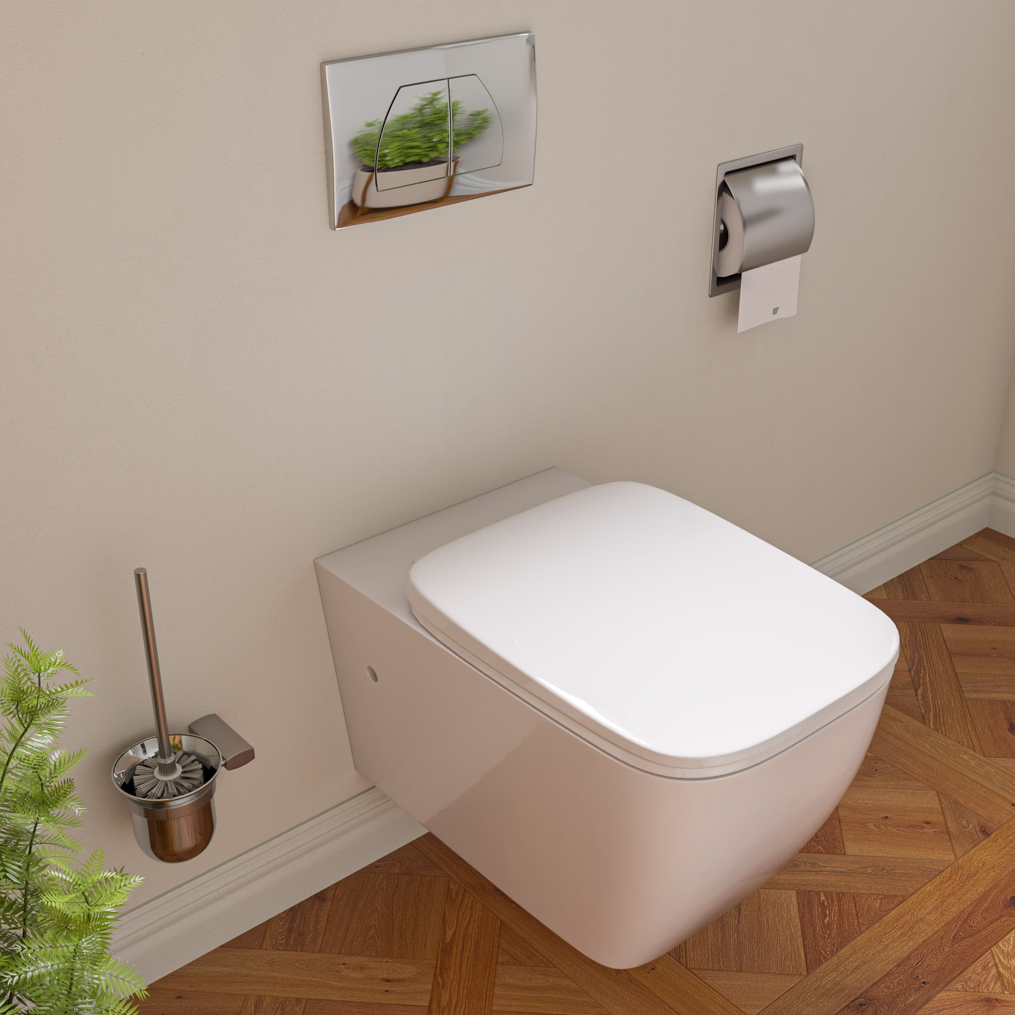 Wd390 White Modern Ceramic Wall Mounted Toilet