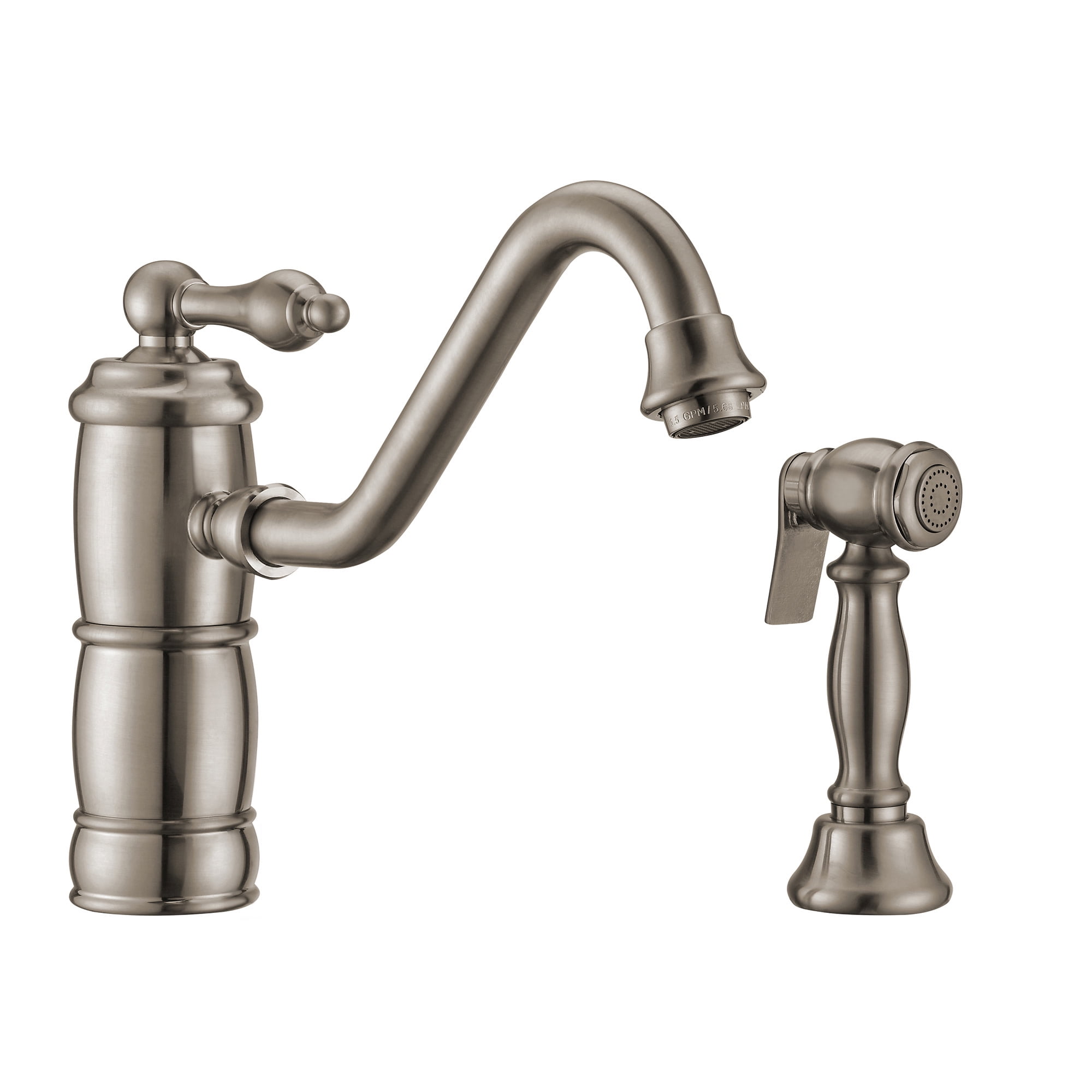 Whktsl3-2200-nt-bn Vintage Iii Plus Single-lever Faucet With A Traditional Swivel Spout - Brushed Nickel