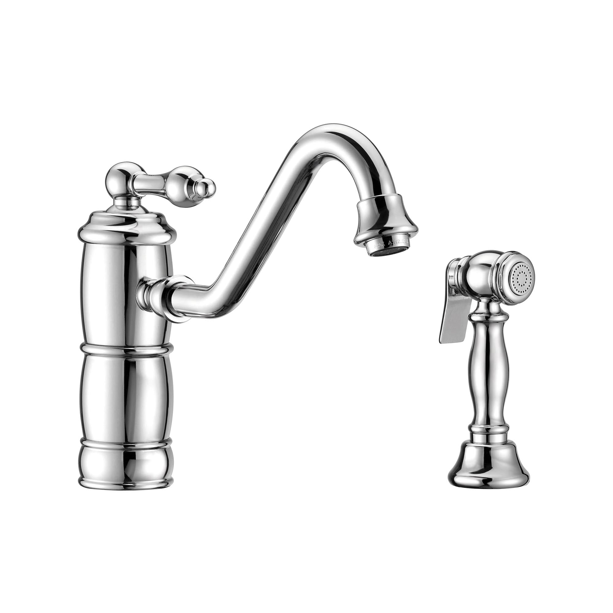 Whktsl3-2200-nt-c Vintage Iii Plus Single-lever Faucet With A Traditional Swivel Spout - Polished Chrome