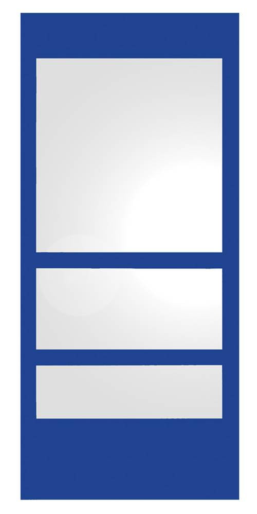 Whe11-blue New Generation Rectangular Ecoloom Mirror With A Laminated Colored Glass Border - Blue
