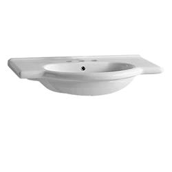 Top62-3h Isabella Collection Large Vanity Basin With An Integrated Oval Bowl