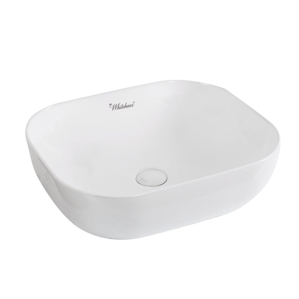 Wh71302 Isabella Plus Collection Rectangular Above Mount Basin With Center Drain - Classic White