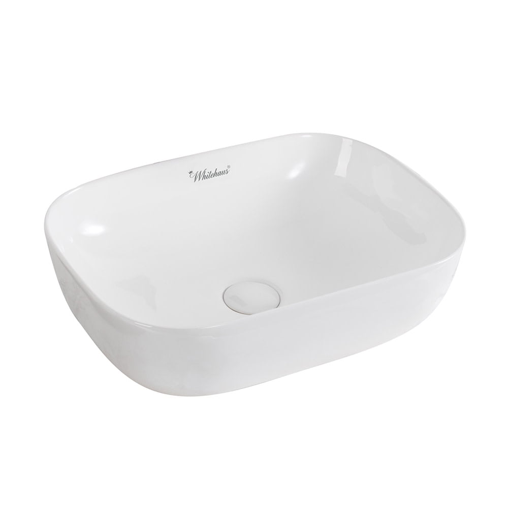 Wh71333 17.5 In. Isabella Plus Collection Rectangular Above Mount Basin With Center Drain - Classic White