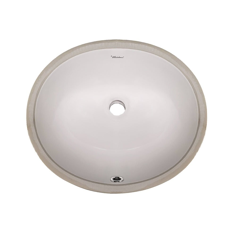 Whu71001 16 In. Isabella Plus Collection Oval Undermount Basin With Overflow & Rear Center Drain