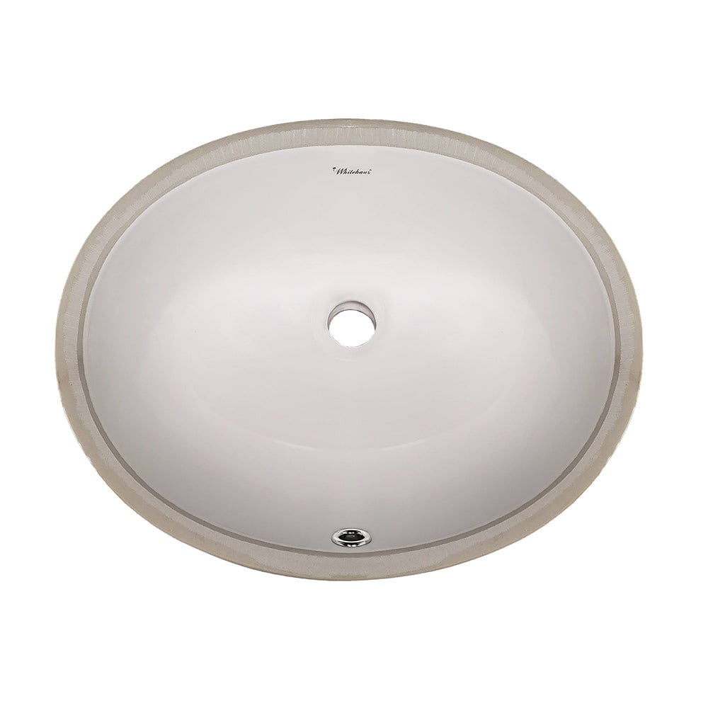 Whu71003 18 In. Isabella Plus Collection Oval Undermount Basin With Overflow & Rear Center Drain