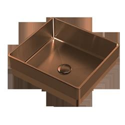 Whnpl1577-co Noah Plus 10 Gauge Frame & Squared Semi-recessed Basin Set - Copper