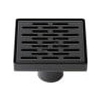 Absd55c-bm 5 X 5 In. Square Stainless Steel Shower Drain With Groove Holes, Black Matte