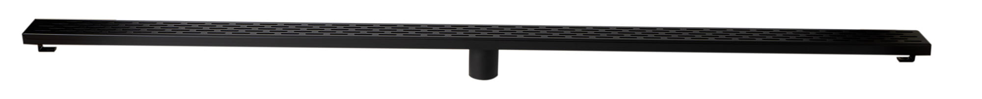 Abld59c-bm 59 In. Stainless Steel Linear Shower Drain With Groove Holes, Black Matte