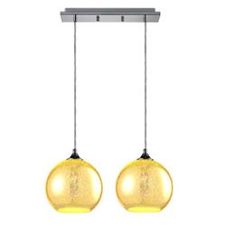 Sllmp22 7.87 In. Dual Hanging Lamp Ceiling Light - Sculpted Glass
