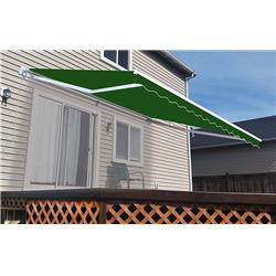 Aw10x8green39-unb 10 X 8 Ft. Retractable Outdoor Deck Sunshade Patio Awning, Green