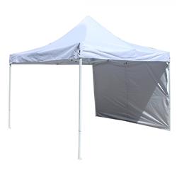 Gzpw204wh-unb 10 X 10 Ft. Easy Pop Up Outdoor Collapsible Gazebo Canopy Tent With Removable Wall Panel, White