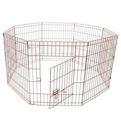 Sdk-30p-unb 30 In. 8 Panel Dog Playpen Pet Kennel Pen Exercise Cage Fence, Pink