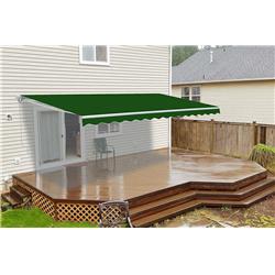 Awm20x10green39-unb 20 X 10 Ft. Retractable Outdoor Motorized Patio Awning, Green