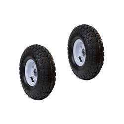 10 In. Pneumatic Air Filled Turf Tires Replacement Wheels For Wheelbarrow - Set Of 2