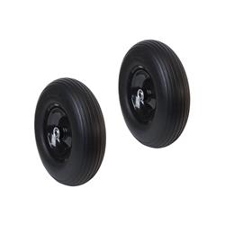 2wbnf13-unb 13 In. Flat Free Replacement Wheels For Wheelbarrow, Black - Set Of 2
