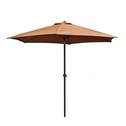 Umb9fttn-unb 9 Ft. Adjustable Waterproof Polyester Garden Patio Steel Umbrella, Tan