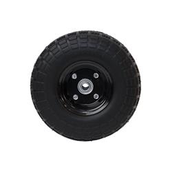 10 In. Flat Free Replacement Wheels For Wheelbarrow, Black