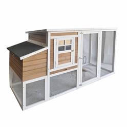 Accr011rd-unb 78 X 30 X 40 In. Wooden Pet Chicken Coop Poultry Hutch Chicken Hen House