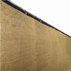 6 X 50 Ft. Fence Privacy Screen Mesh Fabric With Grommets, Beige