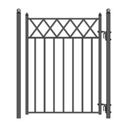 Pgsto-unb 5 Ft. Stockholm Style Iron Pedestrian Gate, Black