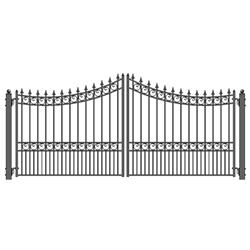 Dg12mosd-unb 12 Ft. Moscow Style Iron Wrought Dual Swing Driveway Gate