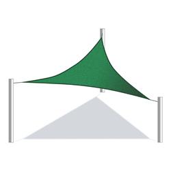Ssntri10x10x10gr-unb 10 X 10 X 10 Ft. Triangular Sun Sail 3 Rings Shade Net Uv Block Fabric Patio Outdoor Canopy Sun Shelter, Green