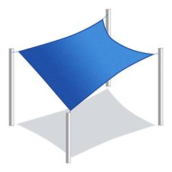 18 X 18 Ft. Waterproof Sun Shade Sail Canopy Tent, Blue