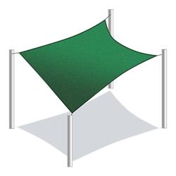 Ss03rec10x6.5gr-unb 10 X 6.5 Ft. Rectangle Waterproof Sun Shade Sail Canopy Tent, Green
