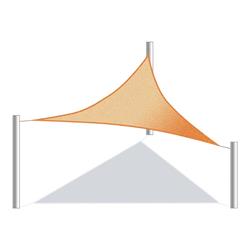 Ss03tri16.5x16.5x16.5yl-unb 16.5 X 16.5 X 16.5 Ft. Triangular Waterproof Sun Shade Sail Canopy Tent, Yellow