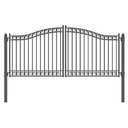 Dg18dubd-unb 18 Ft. Dublin Style Iron Wrought Dual Swing Driveway Gate