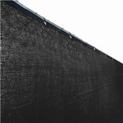 Plk0625blk-unb 6 X 25 Ft. Black Fence Privacy Screen Mesh Fabric With Grommets