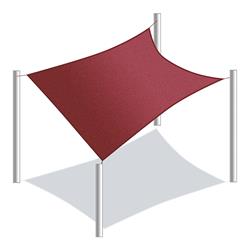 18 X 18 Ft. Waterproof Sun Shade Sail Canopy Tent Replacement, Burgundy