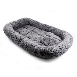 21 X 4 In. Soft Plush Pet Bed Cushion, Charcoal Gray