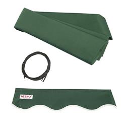Fab13x10green39-unb 13 X 10 In. Waterproof Fabric For Retractable Patio Awning, Dark Green