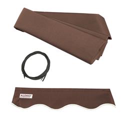 Fab12x10brown36-unb 12 X 10 Ft. Fabric Replacement For Retractable Patio Awning, Brown