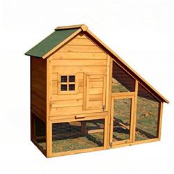 Accrh55x26x47-unb Wooden Pet House Poultry Hutch Rabbits With Chickens Hen Coop - 55 X 26 X 47 In.