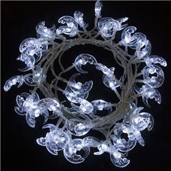 2el50ledmoonwh-unb 19.5 Ft. 50 Led Electric Powered White Moon Extendable String Light - Christmas & Holiday, Lot Of 2