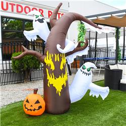 Hlid057-unb 7.5 Ft. Halloween Inflatable Haunted Forest With Lurking Ghosts
