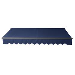 Ab10x8blue30 10 X 8 Ft. Black Frame Retractable Home Patio Canopy Awning, Blue Color
