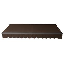 Ab10x8brown36 10 X 8 Ft. Black Frame Retractable Home Patio Canopy Awning, Brown Color