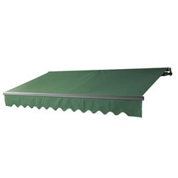 Ab10x8green39 10 X 8 Ft. Black Frame Retractable Home Patio Canopy Awning, Green Color