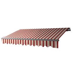 Ab10x8mstrre19 10 X 8 Ft. Black Frame Retractable Home Patio Canopy Awning, Multi Color & Red