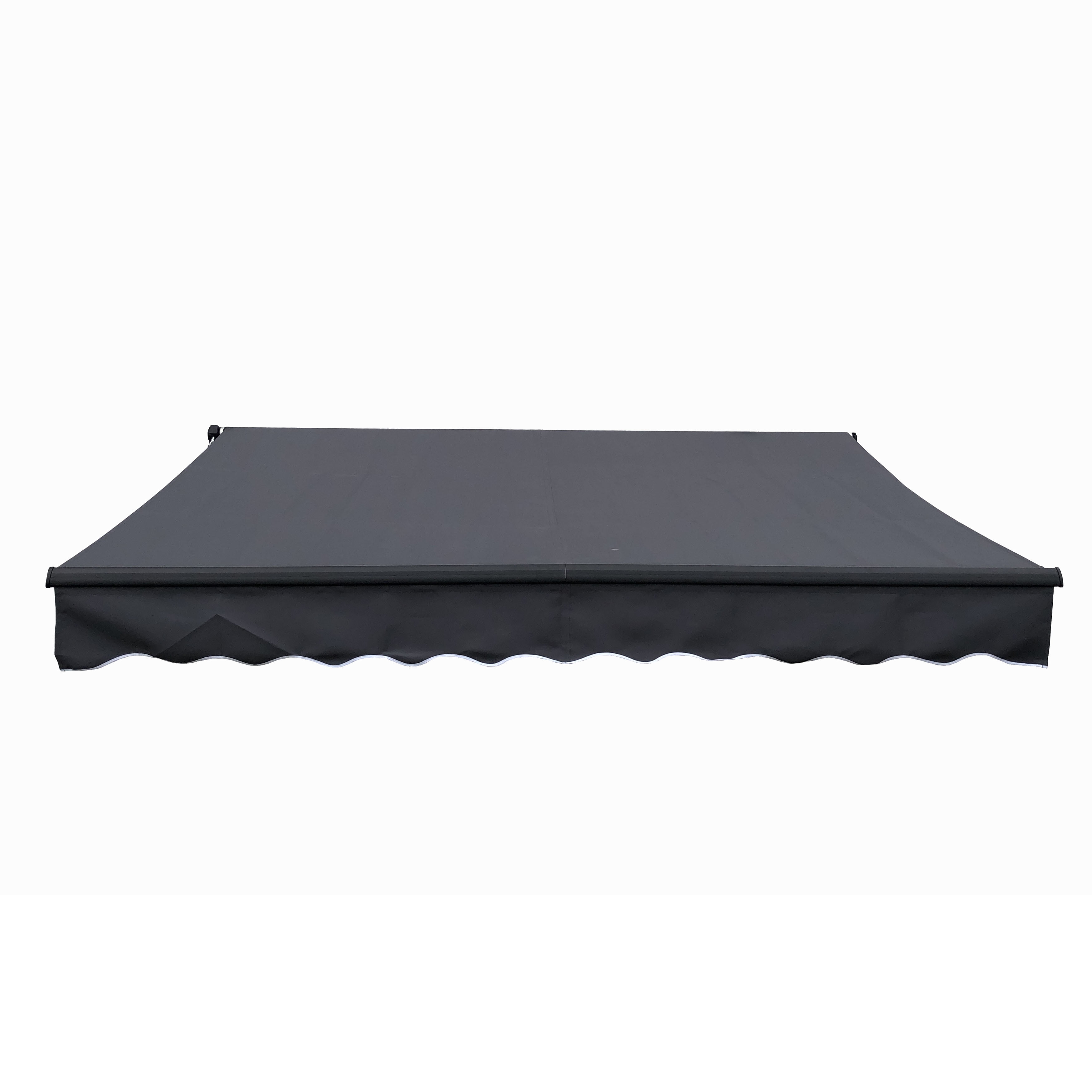 Ab12x10bk81 12 X 10 Ft. Black Frame Retractable Home Patio Canopy Awning, Black