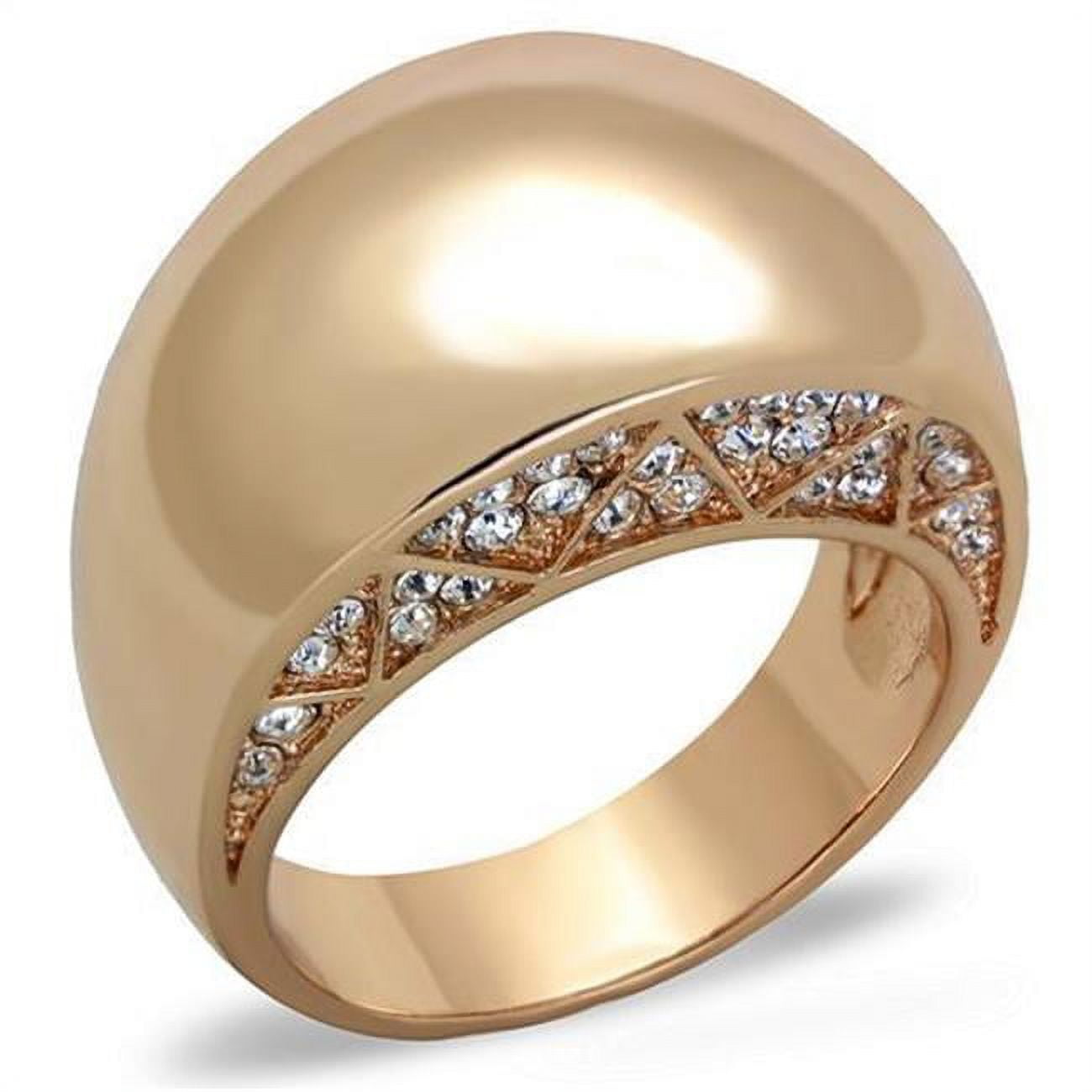 UPC 719583032000 product image for TK1798-6 Women IP Rose Gold Stainless Steel Ring with Top Grade Crystal in Clear | upcitemdb.com