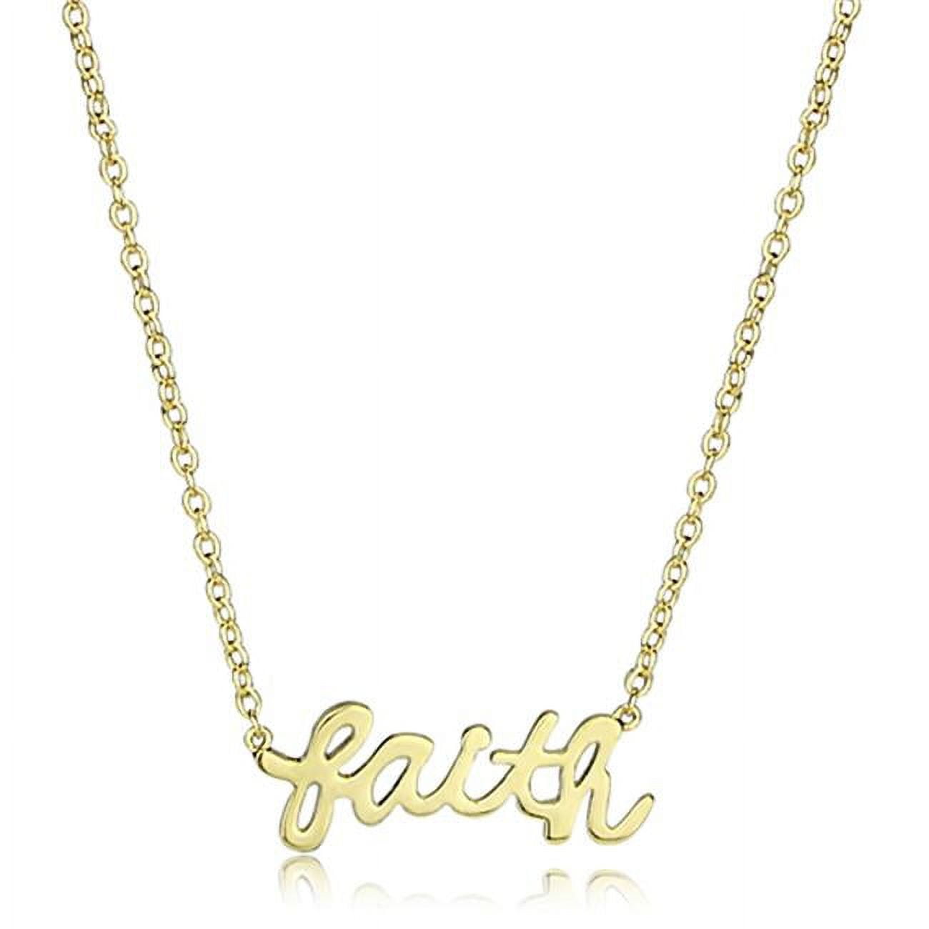 Women Gold Brass Chain Pendant with No Stone in No Stone - 16 in.