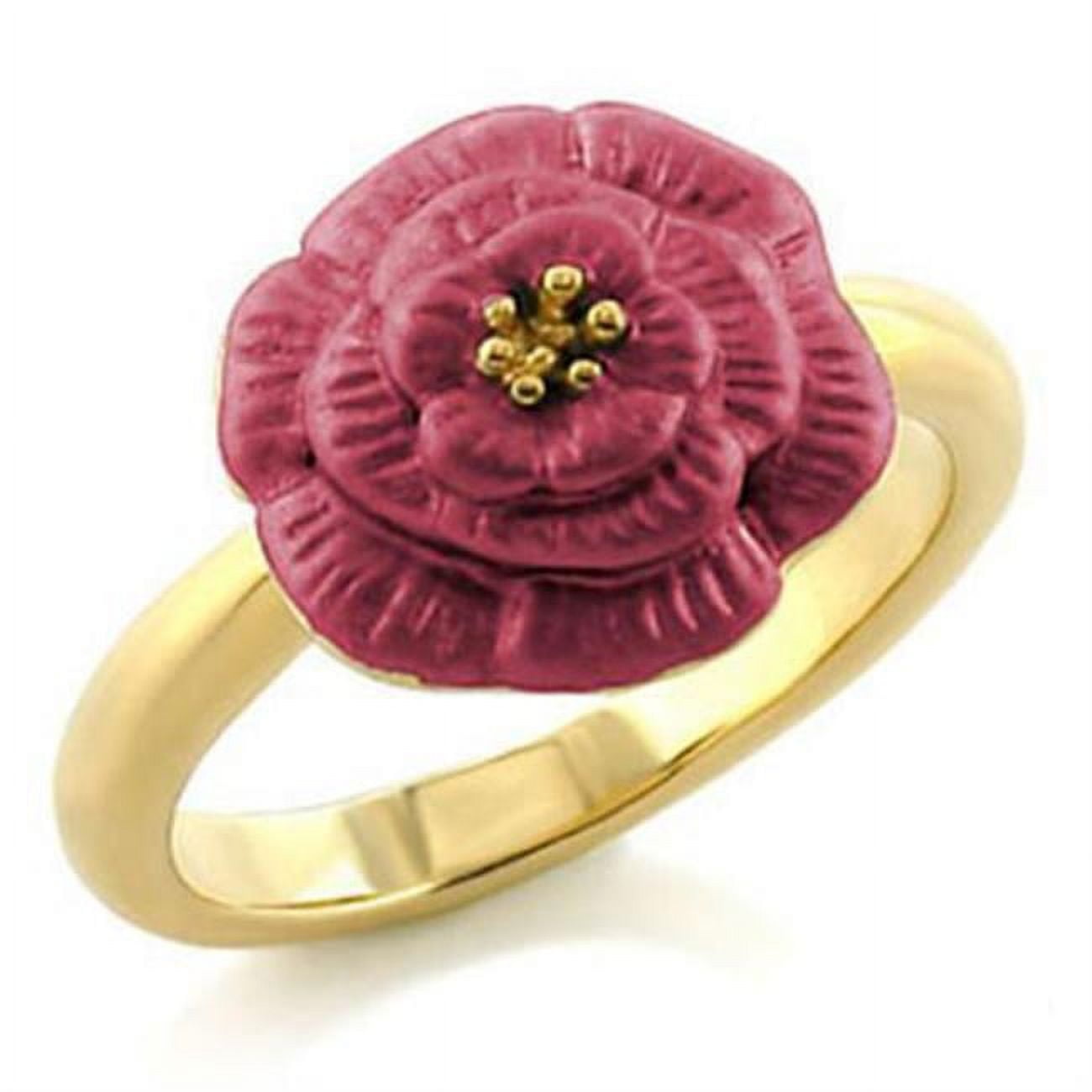 LO508-8 Women Gold White Metal Ring with No Stone in No Stone - Size 8
