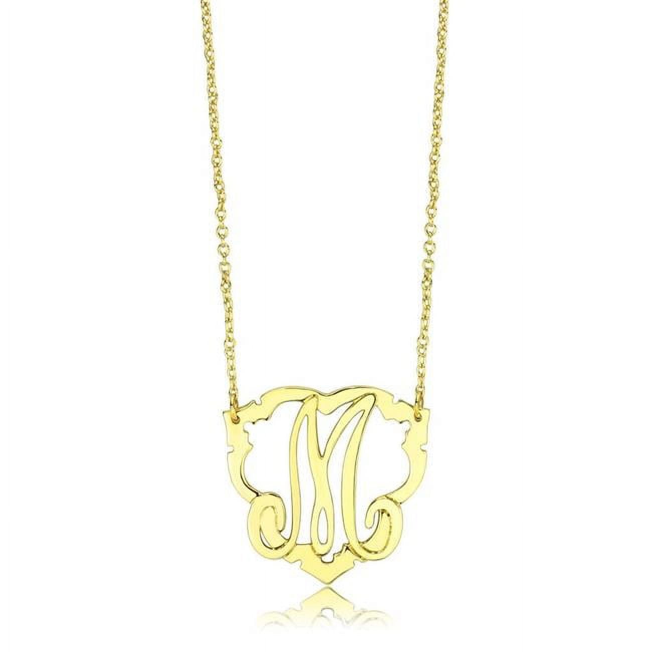 LO4688-16Plus2 Women Flash Gold Brass Necklace with No Stone in No Stone - 16 & 2 in.
